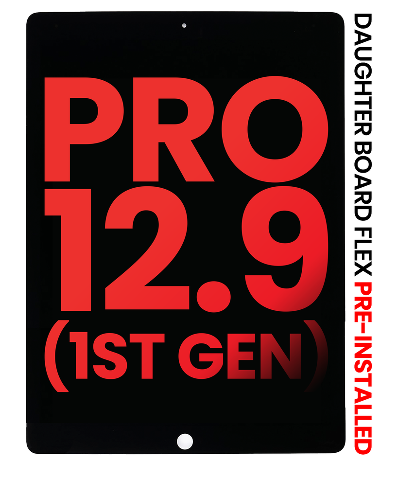 LCD Assembly With Digitizer &amp; Daughter Board Flex Pre-Installed Compatible For iPad Pro 12.9&quot; 1st Gen (2015) (Aftermarket Plus) (Black)