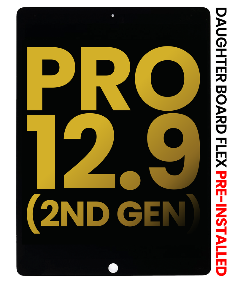 LCD Assembly With Digitizer &amp; Daughter Board Flex Pre-Installed Compatible For iPad Pro 12.9&quot; 2nd Gen (2017) (Premium) (Black)