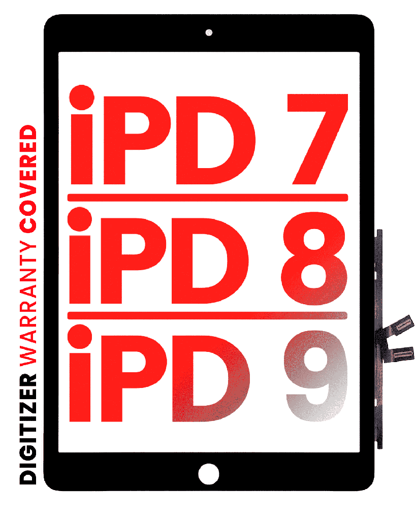 Digitizer Compatible For iPad 7 (2019) / iPad 8 (2020) / iPad 9 (2021) (Aftermarket Pro: XO7) (Black)