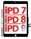 Digitizer Compatible For iPad 7 (2019) / iPad 8 (2020) / iPad 9 (2021) (Aftermarket Pro: XO7) (Black)