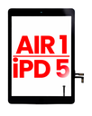Digitizer Compatible For iPad Air 1 / iPad 5 (2017) (Home Button Pre-Installed Compatible For iPad Air 1) (Aftermarket Plus) (Black)