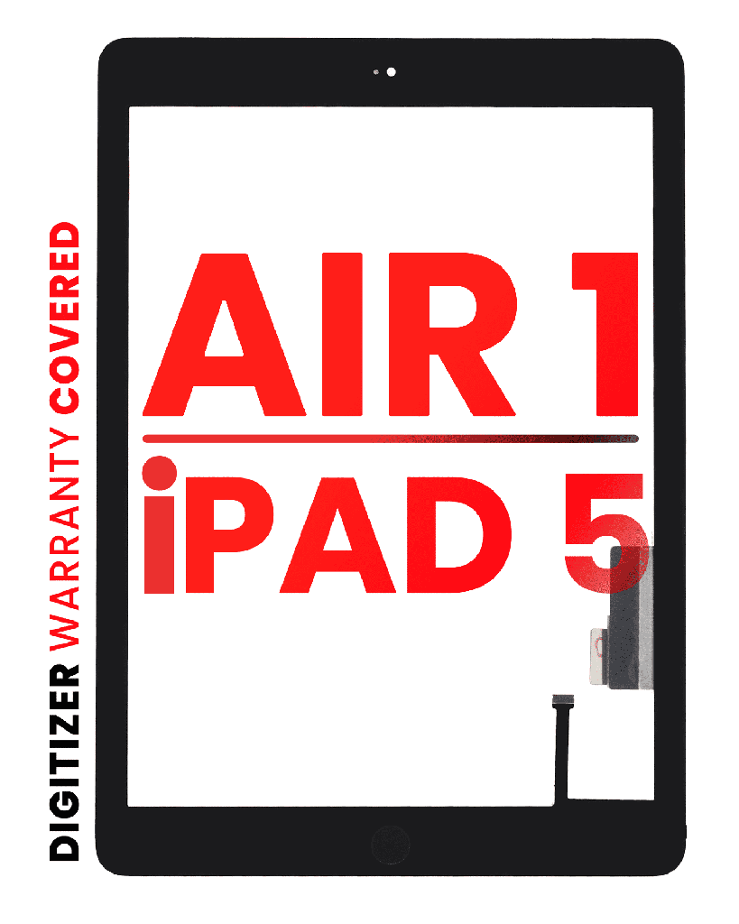 Digitizer Compatible For iPad Air 1 / iPad 5 (2017) (Home Button Pre-Installed Compatible For iPad Air 1) (Aftermarket Pro: XO7) (Black)