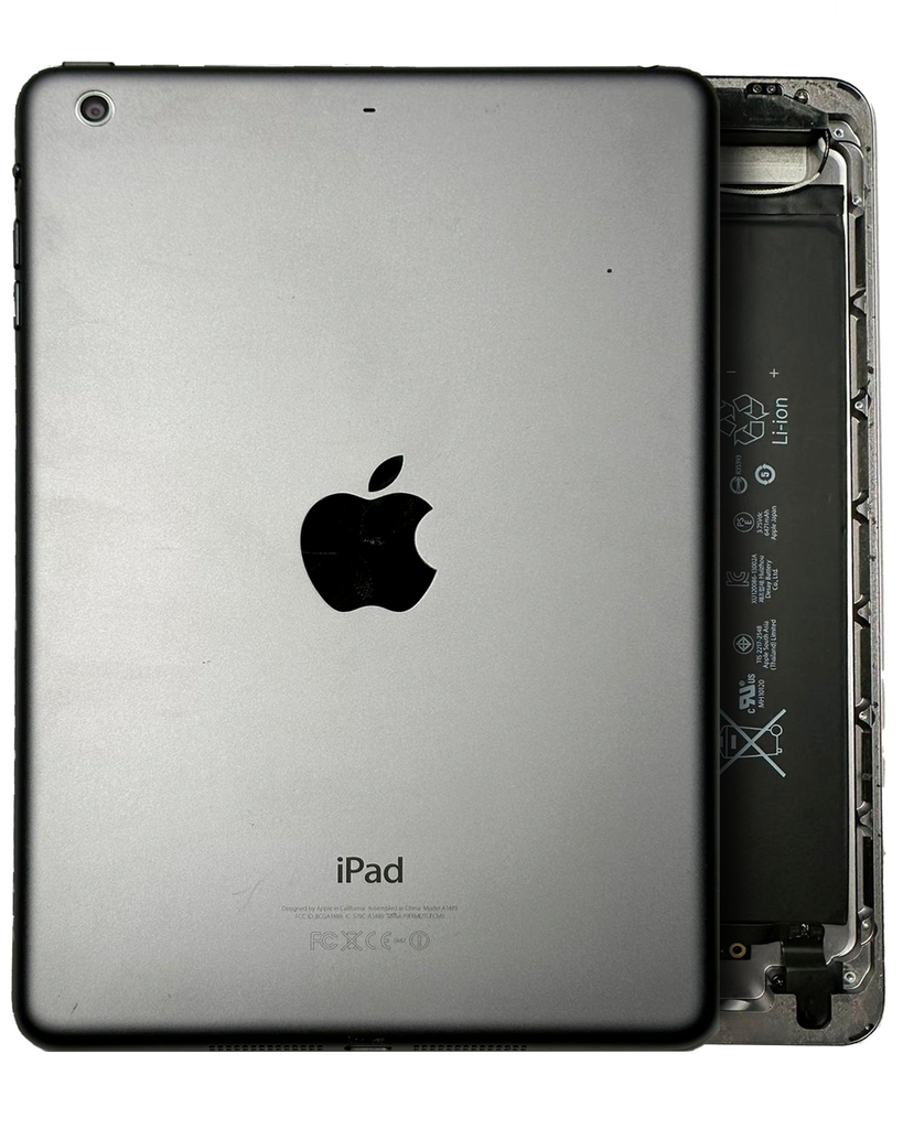 Back Housing W/ Small Components Pre-Installed Compatible For iPad Mini 2 (WIFI) (Used OEM Pull: Grade B) (Space Gray)