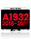 Complete LCD Display Assembly Compatible For MacBook Air 13&quot; Retina (A1932 / Late 2018 / Early 2019) (Aftermarket Plus) (Silver)
