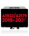 Complete LCD Display Assembly Compatible For MacBook Air 13&quot; Retina (A1932 / Mid 2019) (A2179 / Early 2020) (Aftermarket Plus) (Space Gray)