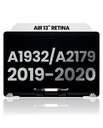 Complete LCD Display Assembly Compatible For MacBook Air 13&quot; Retina (A1932 / Mid 2019) / (A2179 / Early 2020) (Used OEM Pull: Grade B) (Silver)