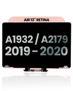 Complete LCD Display Assembly Compatible For MacBook Air 13&quot; Retina (A1932 / A2179 / Mid 2019 / Early 2020) (Used OEM Pull: Grade B) (Rose Gold)
