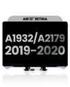 Complete LCD Display Assembly Compatible For MacBook Air 13&quot; Retina (A1932 / Mid 2019) (A2179 / Early 2020) (Used OEM Pull: Grade A) (Space Gray)