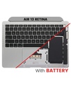 Top Case Assembly With Battery And Keyboard Compatible For MacBook Air 13&quot; Retina (A1932 / Late 2018 / Early 2019 / Mid 2019) (US English) (Used OEM Pull: Grade New) (Space Gray)