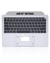 Top Case With Keyboard Compatible For MacBook Air 13&quot; Retina (A1932 / Late 2018 / Early 2019 / Mid 2019) (US English) (Used OEM Pull: Grade A) (Space Gray)