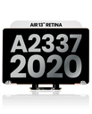 Complete LCD Display Assembly Compatible For MacBook Air 13&quot; Retina (A2337 / Late 2020) (M1) (Used OEM Pull: Grade A) (Silver)