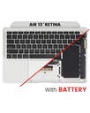Top Case Assembly With Battery And Keyboard Compatible For MacBook Air 13&quot; Retina (A2337 / Late 2020) (Silver) (US Keyboard)