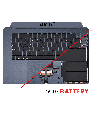 Top Case Assembly With Battery And Keyboard Compatible For MacBook Air 15&quot; (A2941 / Mid 2023) (US Keyboard) (Midnight)