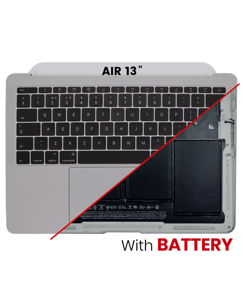 Top Case Assembly (With Battery And Keyboard) Compatible For MacBook Air 13&quot; (A1466 / Mid 2013 / Early 2014 / Early 2015 / Mid 2017) (US English) (Used OEM Pull: Grade A)