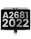 Complete LCD Display Assembly Compatible For MacBook Air 13&quot; (A2681 / Mid 2022) (Aftermarket Plus) (Space Gray)