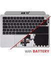 Top Case Assembly With Battery And Keyboard Compatible For MacBook Air 13&quot; (A2681 / Mid 2022) (Silver) (UK Keyboard)