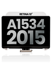Complete LCD Display Assembly Compatible For MacBook Retina 12&quot; (A1534 / Early 2015) (Used OEM Pull: Grade B) (Silver)