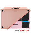 Bottom Case With Battery (A1705) Compatible For MacBook Retina 12&quot; (A1534 / Early 2016 / Mid 2017) (Rose Gold)