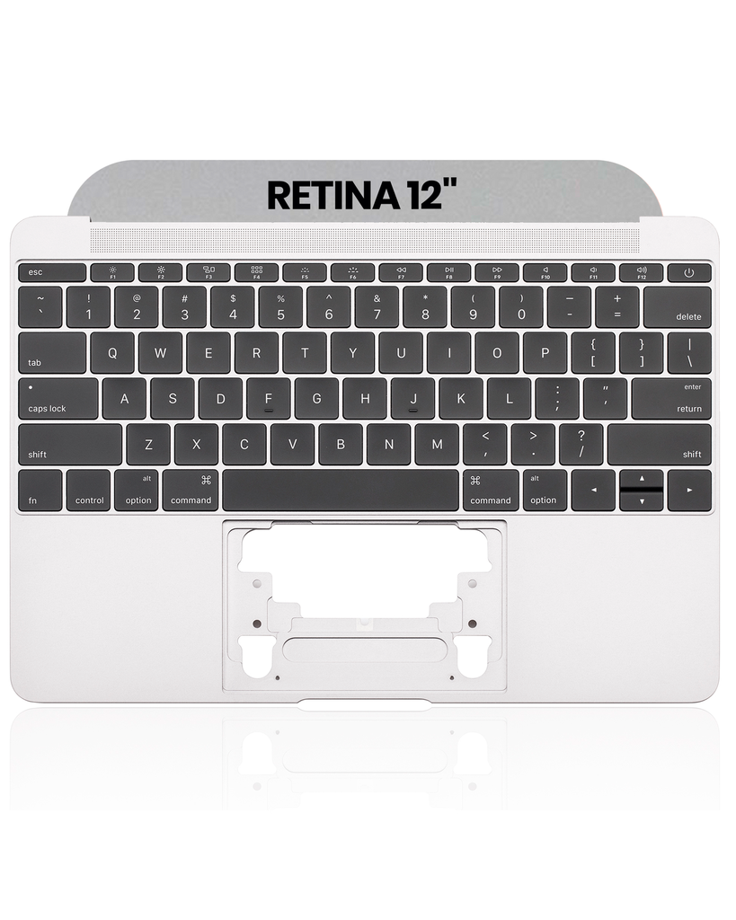 Top Case With Keyboard And Microphone Compatible For MacBook Retina 12&quot; (A1534 / Early 2016 / Mid 2017) (US English) (Used OEM Pull: Grade B/C) (Space Gray)