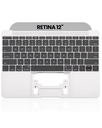 Top Case With Keyboard And Microphone Compatible For MacBook Retina 12&quot; (A1534 / Early 2016 / Mid 2017) (US English) (Used OEM Pull: Grade B/C) (Space Gray)