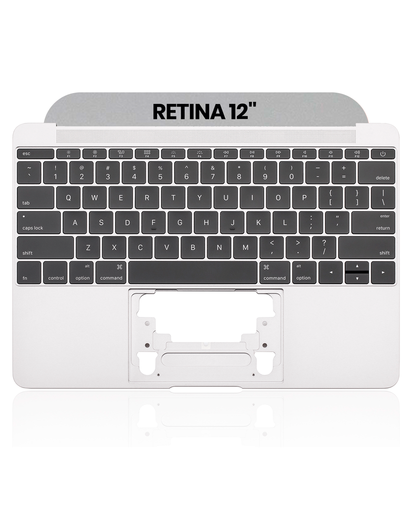 Top Case With Keyboard And Microphone Compatible For MacBook Retina 12&quot; (A1534 / Early 2016 / Mid 2017) (US English) (Used OEM Pull: Grade A) (Space Gray)