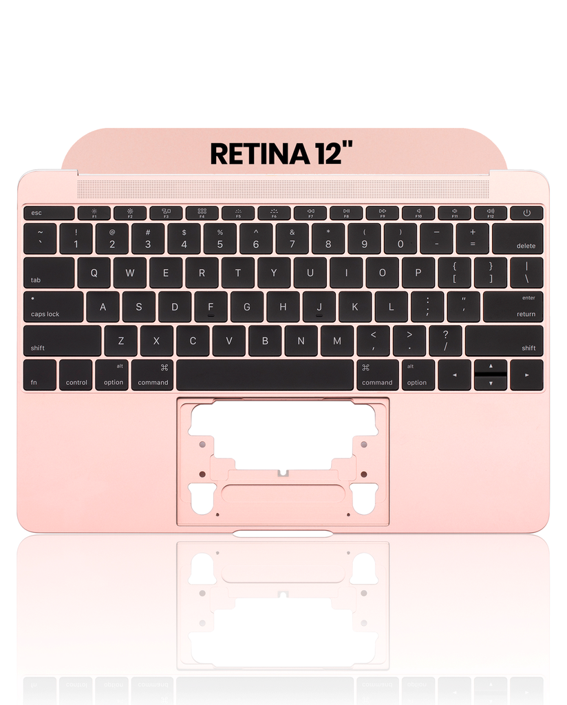 Top Case With Keyboard And Microphone Compatible For MacBook Retina 12&quot; (A1534 / Early 2016 / Mid 2017) (US English) (Used OEM Pull: Grade New) (Rose Gold)