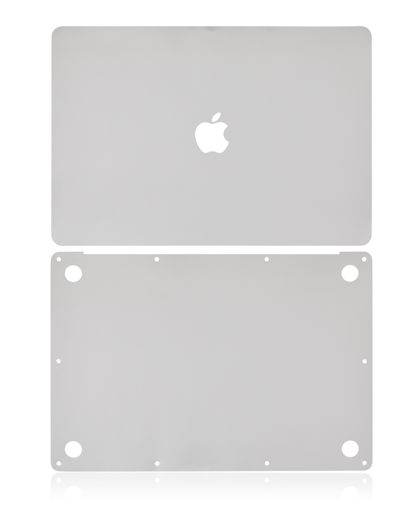 2 in 1 (Top and Bottom) Skin Compatible For MacBook Air 13&quot; Retina (A1932 / Late 2018 / Early 2019) (Silver)