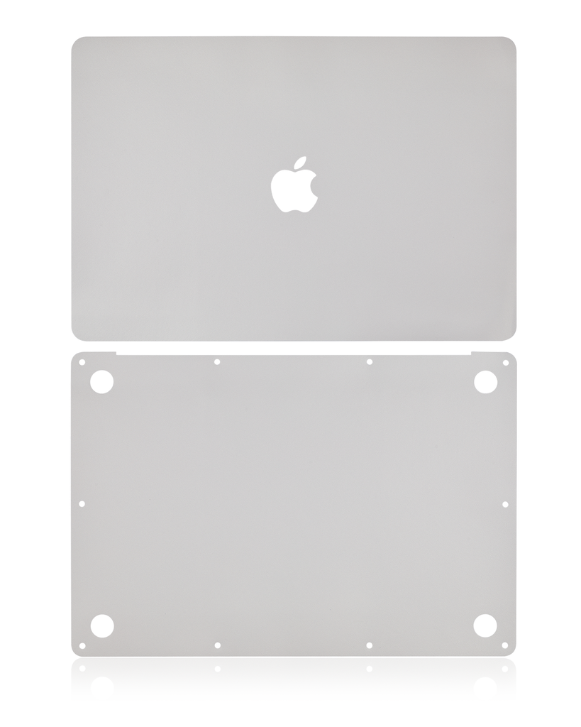 2 in 1 (Top and Bottom) Skin Compatible For MacBook Air 13&quot; Retina (A2179 / Early 2020) (Silver)