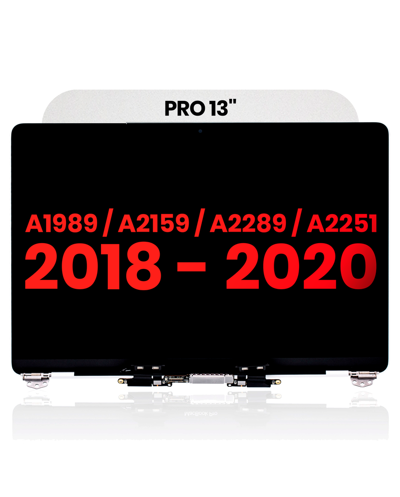 Complete LCD Display Assembly Compatible For MacBook Pro 13&quot; (A1989 / Late 2018 / Early 2019) (A2159 / Mid 2019) (A2289 / A2251 / Mid 2020) (Aftermarket Plus) (Silver)