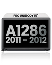 Complete LCD Display Assembly Compatible For MacBook Pro Unibody 15&quot; (A1286 / Early 2011 / Late 2011 / Mid 2012) (Used OEM Pull: Grade B) (Glossy)