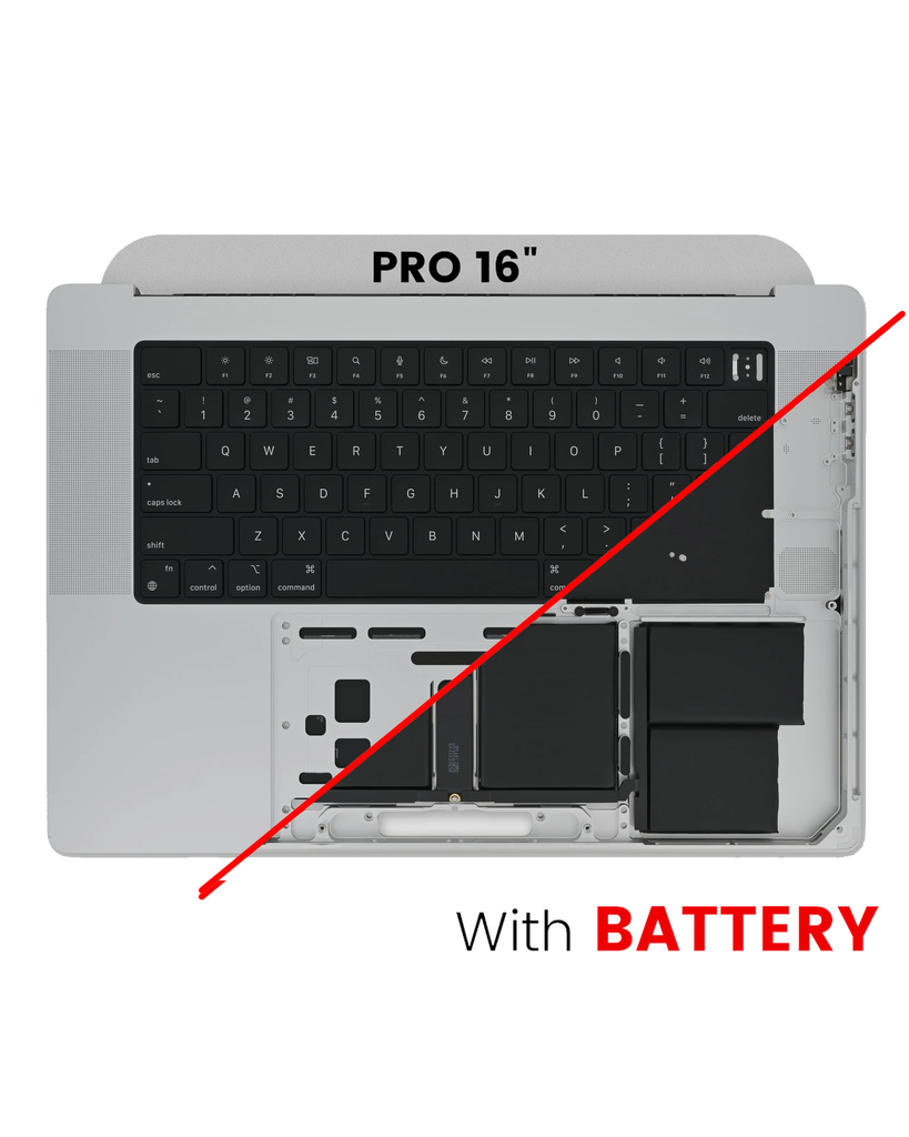 Top Case Assembly With Battery And Keyboard Compatible For MacBook Pro 16&quot; (A2485 / Late 2021) (Used OEM Pull: Grade A) (US Keyboard) (Space Gray)