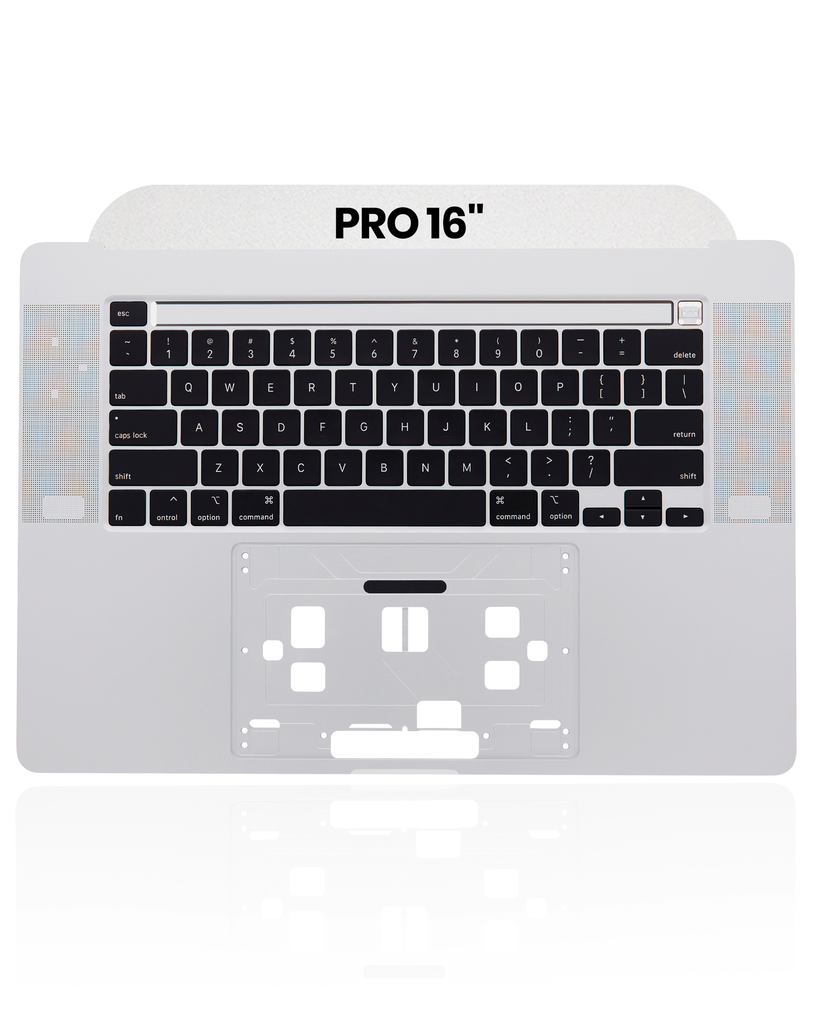 Top Case With Keyboard Compatible For MacBook Pro 16&quot; (A2141 / Mid 2019) (US English) (Used OEM Pull: Grade New) (Silver)