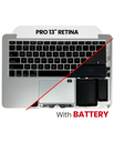 Top Case Assembly With Battery And Keyboard Compatible For MacBook Pro 13&quot; Retina (A1425 / Late 2012 / Early 2013) (US Keyboard) (Used OEM Pull: Grade New)