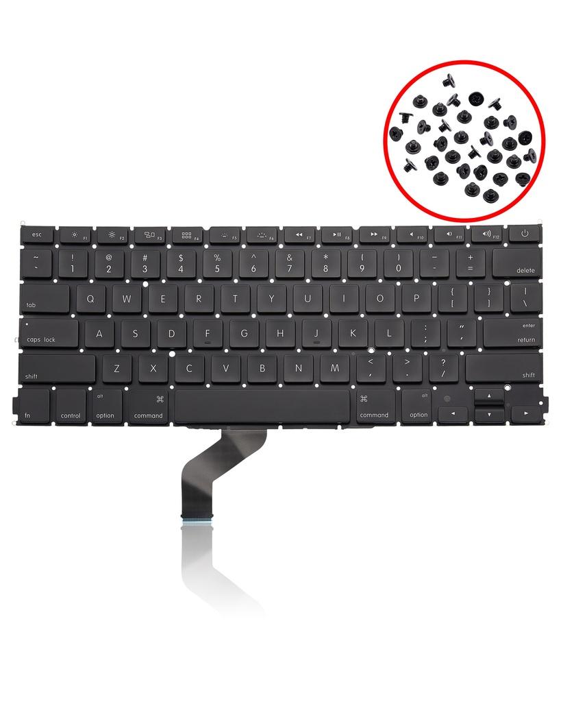 Keyboard W/ Backlight &amp; Screws (US English) Compatible For MacBook Pro 13&quot; Unibody (A1425)