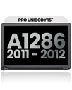 Complete LCD Display Assembly Compatible For MacBook Pro Unibody 15&quot; (A1286 / Early 2011 / Late 2011 / Mid 2012) (Used OEM Pull: Grade A) (Glossy)
