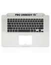 Top Case With Keyboard Compatible For MacBook Pro Unibody 15&quot; (A1286 / Mid 2010 / Early 2011 / Late 2011 / Mid 2012) (US English) (Used OEM Pull: Grade New)