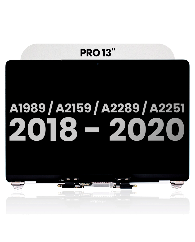 Complete LCD Display Assembly Compatible For MacBook Pro 13&quot; (A1989 / Late 2018 / Early 2019) (A2159 / Mid 2019) (A2289 / A2251 / Mid 2020) (Used OEM Pull: Grade B) (Silver)