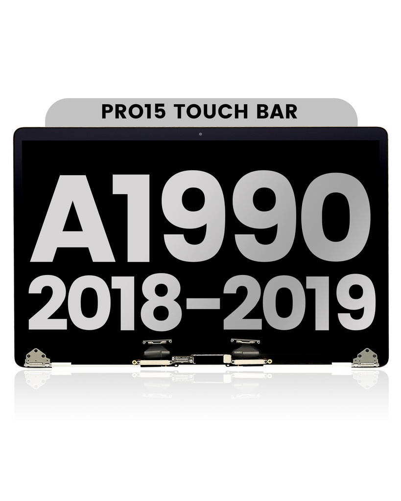 Complete LCD Display Assembly Compatible For MacBook Pro 15&quot; Touch Bar (A1990 / Late 2018 / Early 2019) (Used OEM Pull: Grade A) (Silver)