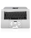 Top Case With Keyboard Compatible For MacBook Pro 15&quot; Touch Bar (A1990 / Late 2018 / Early 2019) (UK English) (Used OEM Pull: Grade New) (Space Gray)