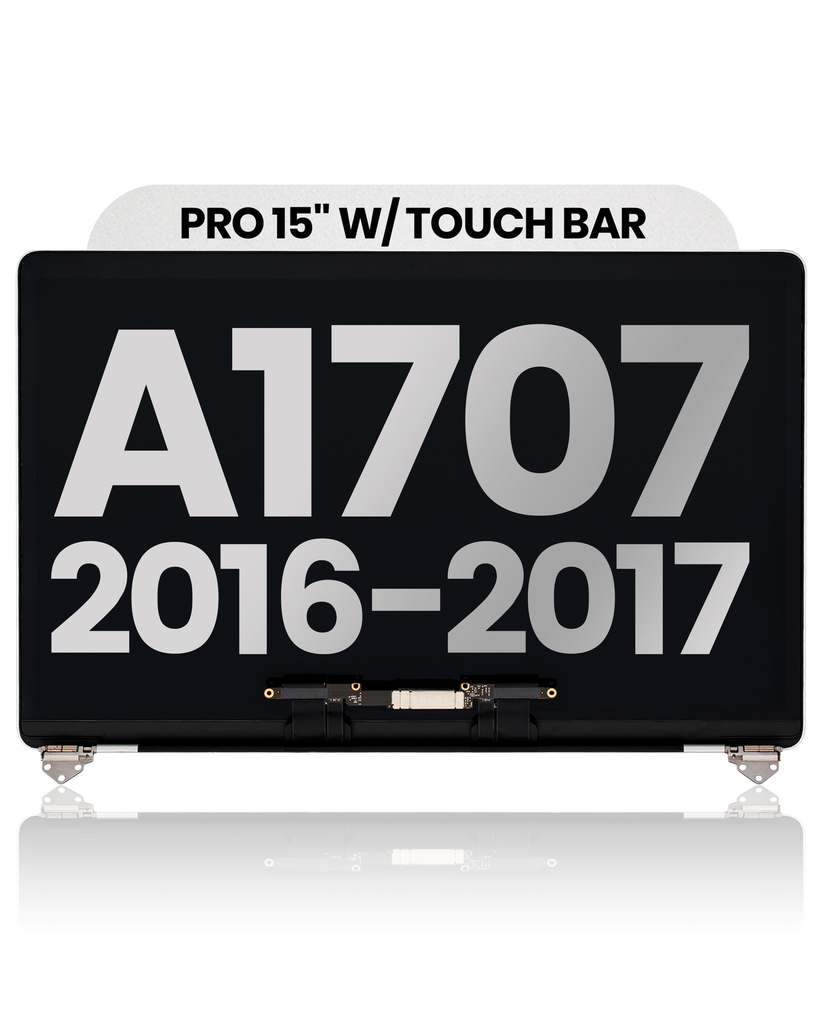 Complete LCD Display Assembly Compatible For MacBook Pro 15&quot; W/ Touch Bar (A1707 / Late 2016 / Mid 2017) (Used OEM Pull: Grade A) (Silver)