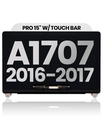 Complete LCD Display Assembly Compatible For MacBook Pro 15&quot; W/ Touch Bar (A1707 / Late 2016 / Mid 2017) (Used OEM Pull: Grade A) (Silver)