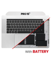 Top Case Assembly (With Battery And keyboard) Compatible For MacBook Pro 15&quot; W/ Touch Bar (A1707 / Late 2016 / Mid 2017) (UK English) (Silver)