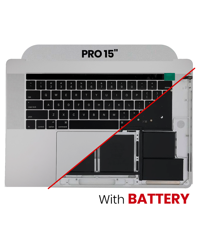 Top Case Assembly (With Battery And Keyboard) Compatible For MacBook Pro 15&quot; W/ Touch Bar (A1707 / Late 2016 / Mid 2017) (Space Gray) (UK English)