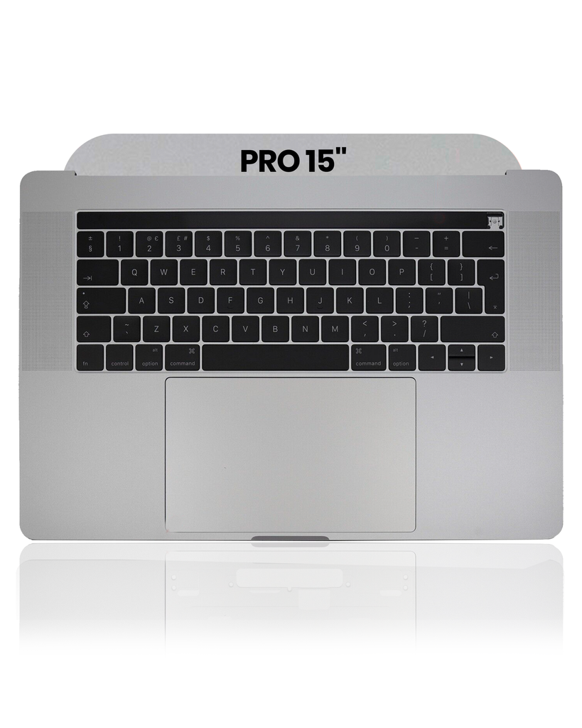 Top Case With Keyboard &amp; Trackpad Compatible For MacBook Pro Pro 15&quot; W/ Touch Bar (A1707 / Late 2016 / Mid 2017) (UK Keyboard) (Used OEM Pull: Grade B/C) (Space Gray)