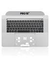 Top Case With Keyboard Compatible For MacBook Pro 15&quot; W/ Touch Bar (A1707 / Late 2016 / Mid 2017) (US Keyboard) (Used OEM Pull: Grade A) (Space Gray)
