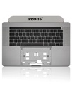 Top Case With Keyboard Compatible For MacBook Pro 15&quot; W/ Touch Bar (A1707 / Late 2016 / Mid 2017) (French Keyboard) (Space Gray)