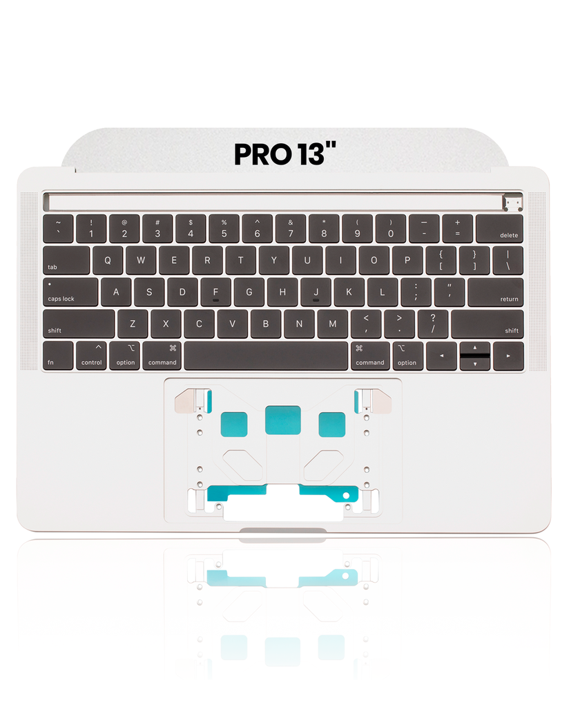 Top Case With Keyboard Compatible For MacBook Pro 13&quot; (A1989 / Late 2018 / Early 2019) (US Keyboard) (Used OEM Pull: Grade New) (Silver)