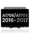 Complete LCD Display Assembly Compatible For MacBook Pro 13&quot; W/ Touch Bar / Pro 13&quot; (A1706 / A1708 / Late 2016 / Mid 2017) (Used OEM Pull: Grade A) (Space Gray)