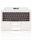 Top Case With Keyboard Compatible For MacBook Pro 13&quot; W/ Touch Bar (A1706 / Late 2016 / Mid 2017) (US English) (Used OEM Pull: Grade A) (Silver)