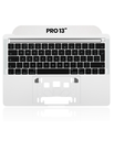 Top Case With Keyboard Compatible For MacBook Pro 13&quot; W/ Touch Bar (A1706 / Late 2016 / Mid 2017) (UK English) (Used OEM Pull: Grade A) (Silver)